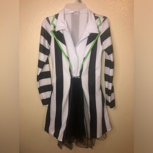 Beetlejuice Black & White Costume 
Measurements In Description Below